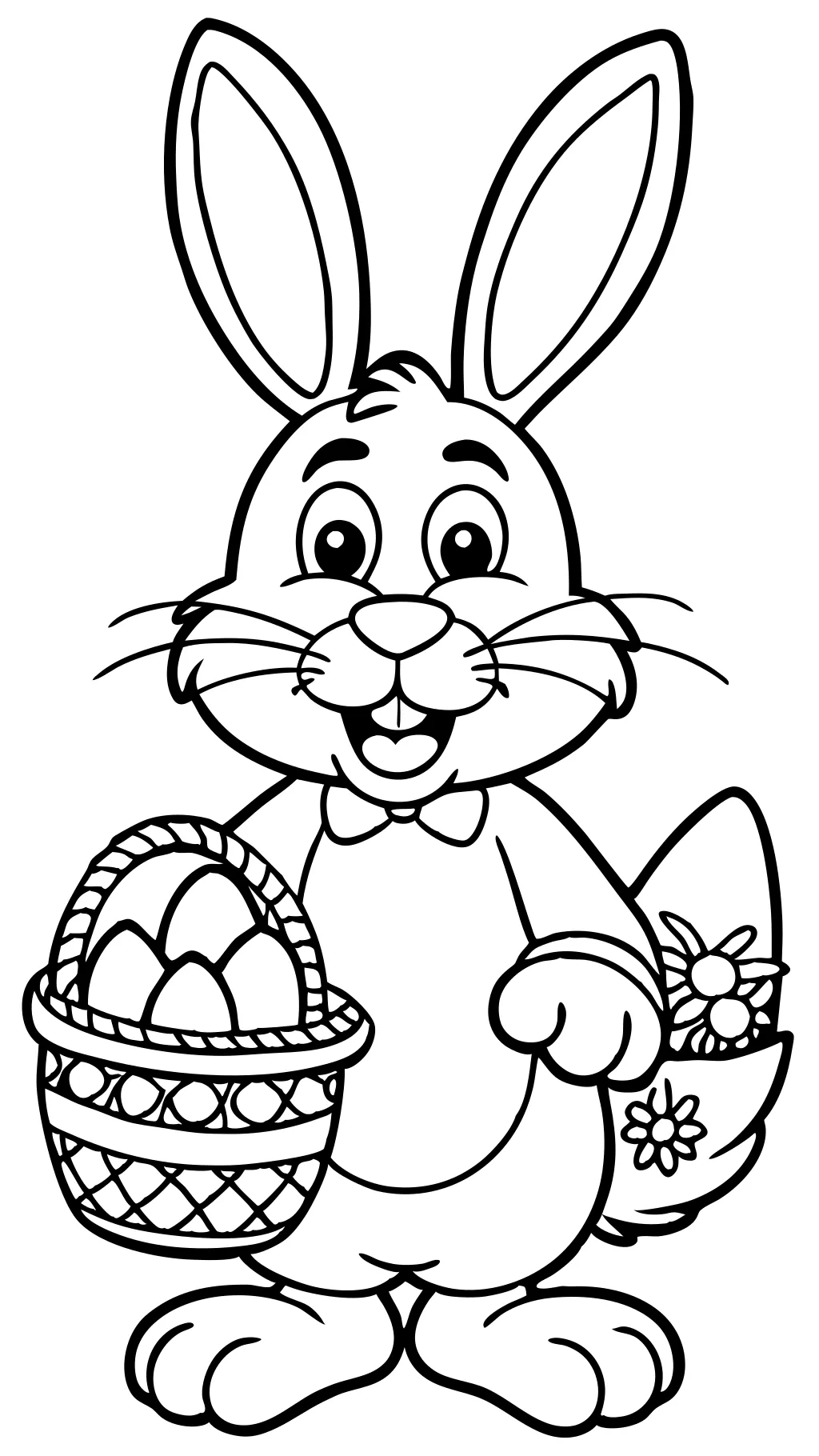 coloriage de lapin de Pâques